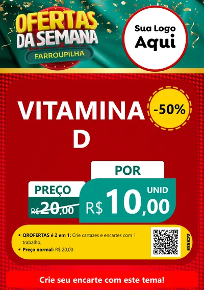 Modelo de Cartaz para Cartaz A4 Vertical com o tema Ofertas da Semana Farroupilha para Farmácia