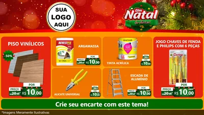Modelo de TV para TV Horizontal com o tema Um Natal de Ofertas para Material para Construção