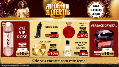 Modelo de TV para TV Horizontal com o tema Fim de Ano de Ofertas para Perfumes