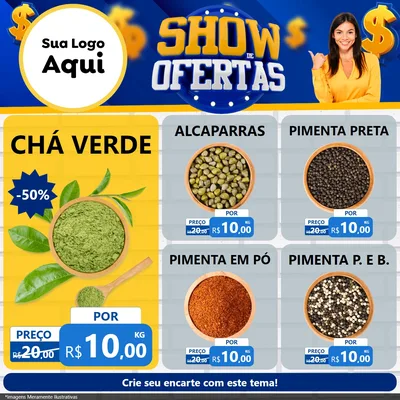 Modelo de Rede Social para Feed Facebook com o tema Show de Ofertas para Produtos Naturais