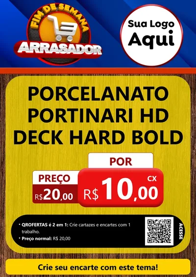 Modelo de Cartaz para Cartaz A4 Vertical com o tema Fim De Semana Arrasador para Pisos e revestimentos