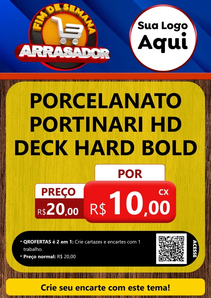 Modelo de Cartaz para Cartaz A4 Vertical com o tema Fim De Semana Arrasador para Pisos e revestimentos