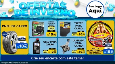 Modelo de TV para TV Horizontal com o tema Ofertas de Inverno para Auto peças
