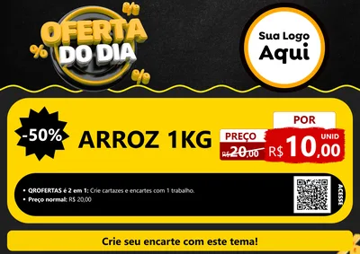 Modelo de Cartaz para Cartaz A4 Horizontal com o tema Oferta Do Dia para Supermercado
