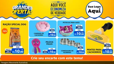 Modelo de TV para TV Horizontal com o tema Grandes Ofertas para Pet Shop
