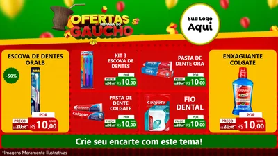 Modelo de TV para TV Horizontal com o tema Ofertas Semana Do Gaúcho para Higiene Pessoal