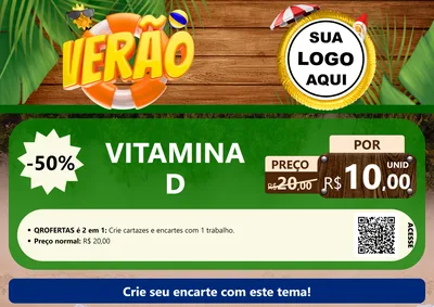 Modelo de Cartaz para Cartaz A4 Horizontal com o tema Verão para Farmácia
