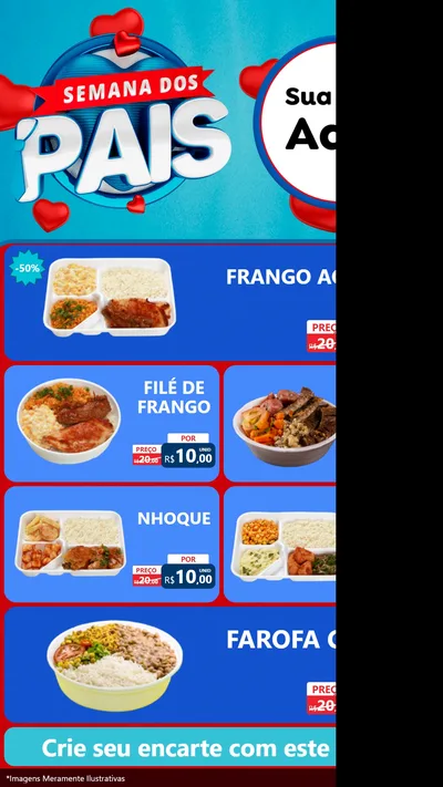 Modelo de TV para TV Vertical com o tema Semana Dos Pais para Restaurante