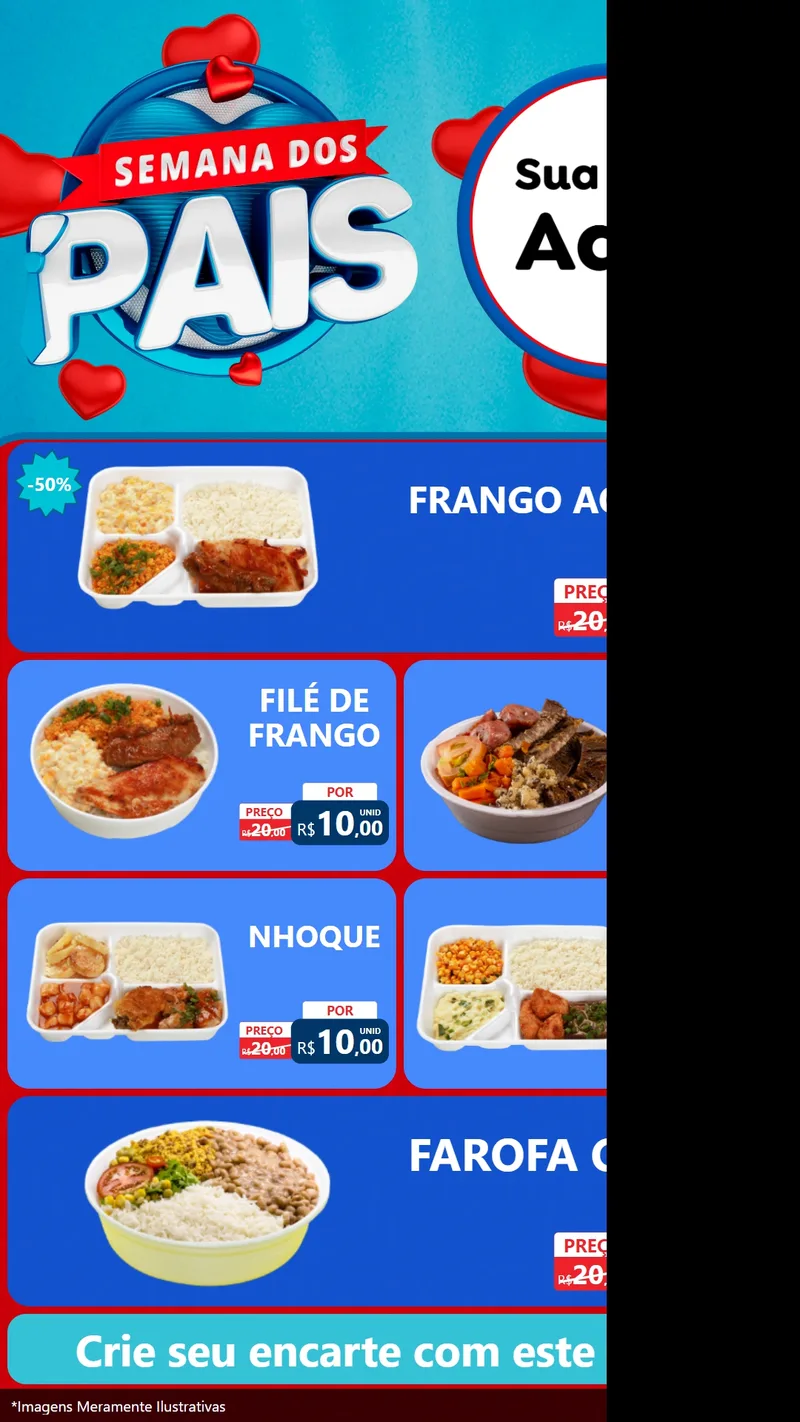 Modelo de TV para TV Vertical com o tema Semana Dos Pais para Restaurante