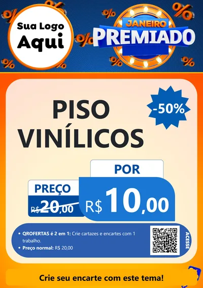 Modelo de Cartaz para Cartaz A4 Vertical com o tema Janeiro Premiado para Material para Construção