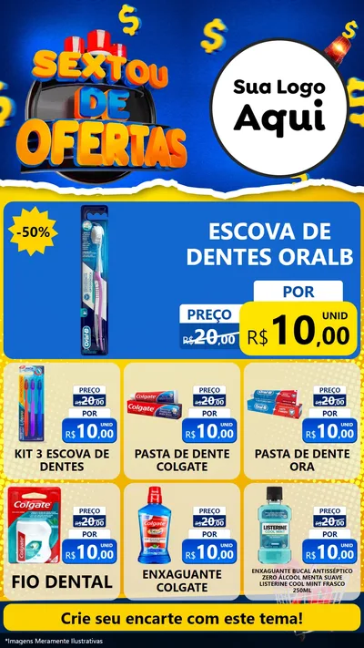 Modelo de Rede Social para Stories com o tema Sextou de Ofertas para Higiene Pessoal