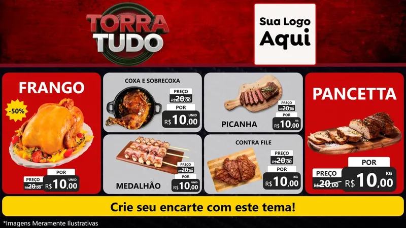 Modelo de TV para TV Horizontal com o tema Torra Tudo para Assados
