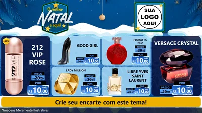 Modelo de TV para TV Horizontal com o tema O Melhor Natal É Aqui! para Perfumes