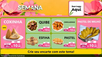 Modelo de TV para TV Horizontal com o tema Semana da Primavera para Salgadaria