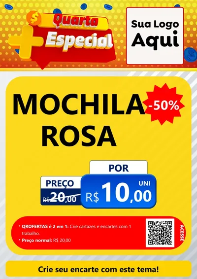 Modelo de Cartaz para Cartaz A4 Vertical com o tema Quarta Mais Especial para Papelaria