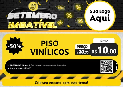 Modelo de Cartaz para Cartaz A4 Horizontal com o tema Setembro Imbatível para Material para Construção