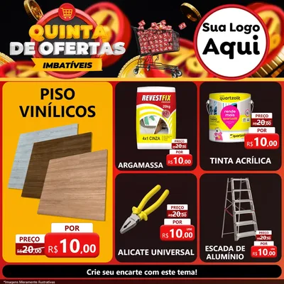 Modelo de Rede Social para Feed Facebook com o tema Quinta de Ofertas Imbatíveis para Material para Construção