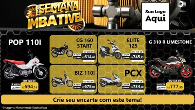 Modelo de TV para TV Horizontal com o tema Fim de Semana Imbatível para Concessionaria de Motos