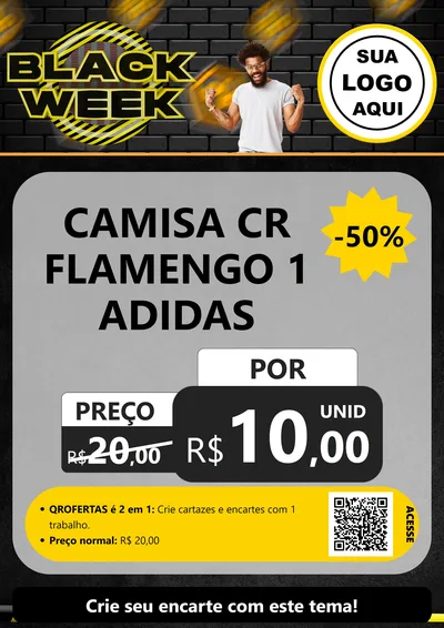 Modelo de Cartaz para Cartaz A4 Vertical com o tema Black Week para Roupas e acessórios