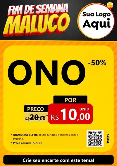 Modelo de Cartaz para Cartaz A4 Vertical com o tema Final de Semana Maluco para Óticas