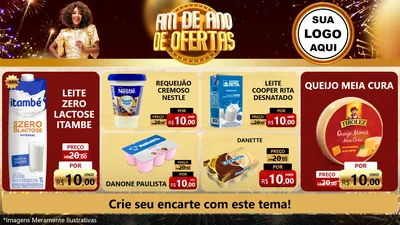 Modelo de TV para TV Horizontal com o tema Fim de Ano de Ofertas para Frios e Laticínios