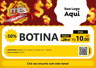 Modelo de Cartaz para Cartaz A4 Horizontal com o tema Mês do consumidor para Agropecuária