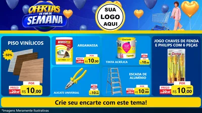 Modelo de TV para TV Horizontal com o tema Ofertas de Fim de Semana para Material para Construção