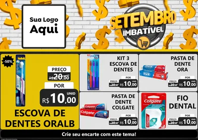 Modelo de Encarte para Encarte A4 Horizontal com o tema Setembro Imbatível para Higiene Pessoal