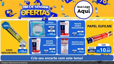 Modelo de TV para TV Horizontal com o tema Fim de Semana de Ofertas para Embalagens