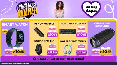 Modelo de TV para TV Horizontal com o tema Para Você, Mulher para Informática