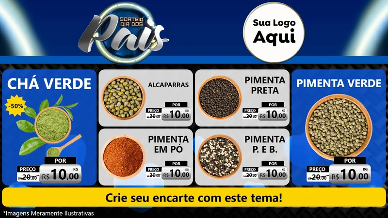 Modelo de TV para TV Horizontal com o tema Sorteio Dia Dos Pais para Produtos Naturais