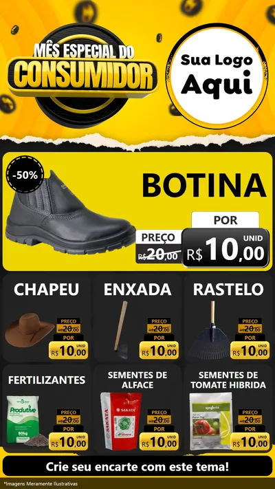 Modelo de Rede Social para Stories com o tema Mês Especial do Consumidor para Agropecuária