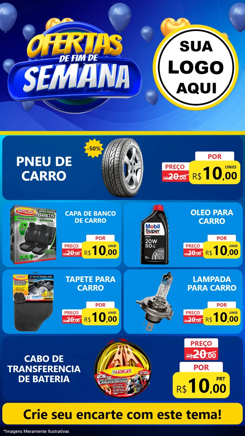 Modelo de TV para TV Vertical com o tema Ofertas de Fim de Semana para Auto peças