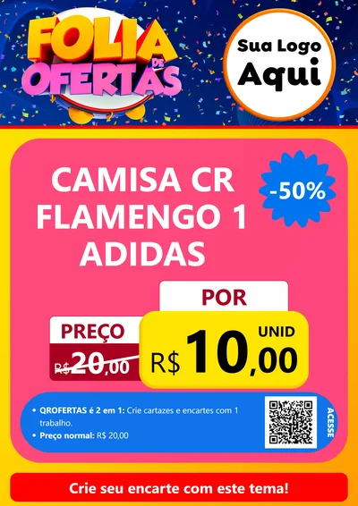 Modelo de Cartaz para Cartaz A4 Vertical com o tema Folia de Ofertas para Roupas e acessórios