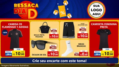 Modelo de TV para TV Horizontal com o tema Ressaca Dia D para Roupas e acessórios