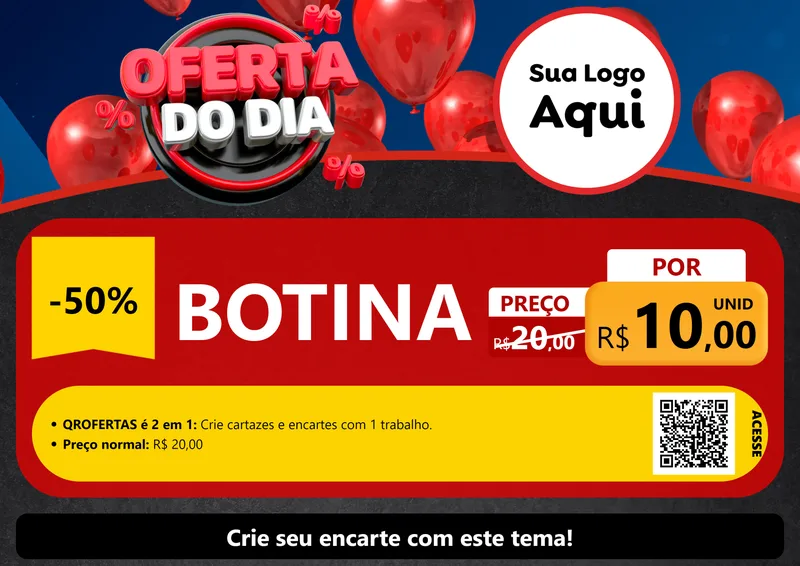 Modelo de Cartaz para Cartaz A4 Horizontal com o tema Oferta do Dia para Agropecuária