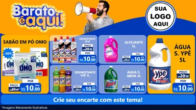 Modelo de TV para TV Horizontal com o tema Barato é aqui para Produtos de Limpeza
