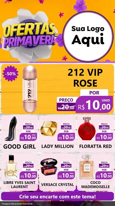 Modelo de Rede Social para Stories com o tema Ofertas Da Primavera para Perfumes