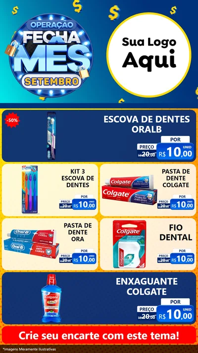 Modelo de TV para TV Vertical com o tema Operação Fecha Mês Setembro para Higiene Pessoal