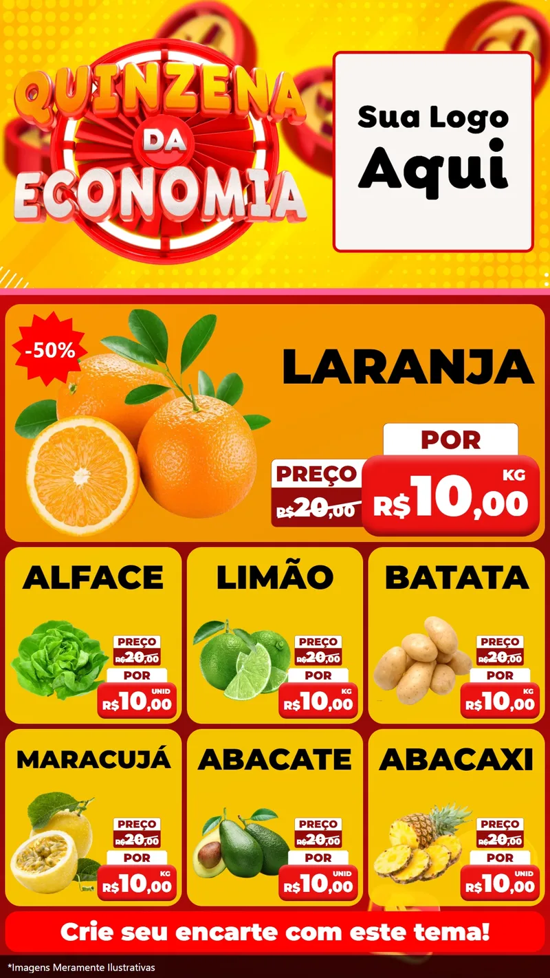 Modelo de Rede Social para Stories com o tema Quinzena Da Economia para Hortifrúti