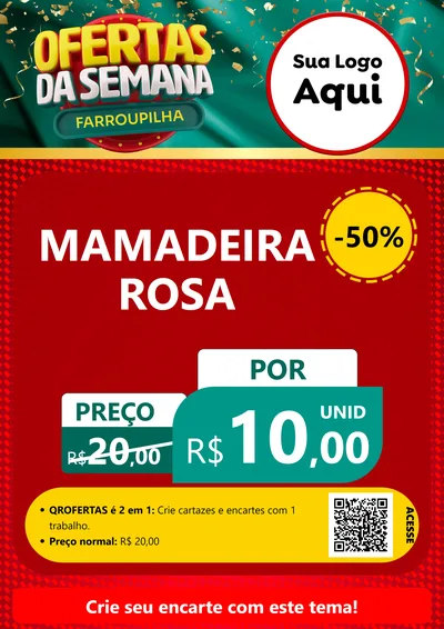 Modelo de Cartaz para Cartaz A4 Vertical com o tema Ofertas da Semana Farroupilha para Bebês
