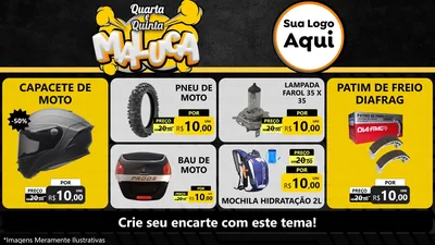 Modelo de TV para TV Horizontal com o tema Quarta e Quinta Maluca para Moto peças
