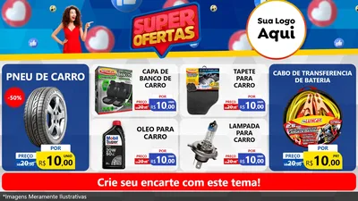 Modelo de TV para TV Horizontal com o tema Super Ofertas para Auto peças