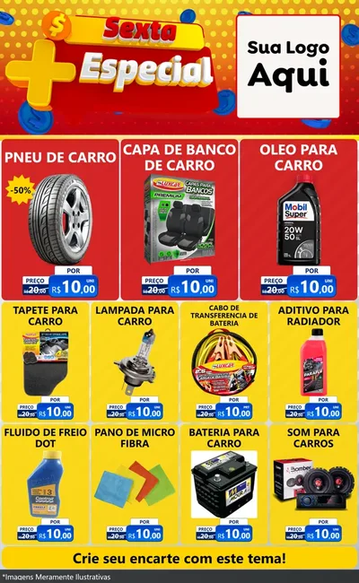 Modelo de Encarte para Encarte Grande com o tema Sexta Mais Especial para Auto peças