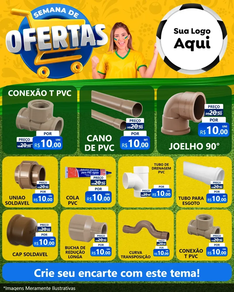 Modelo de Rede Social para Feed Instagram com o tema Semana de Ofertas - Copa para Tubos e conexões