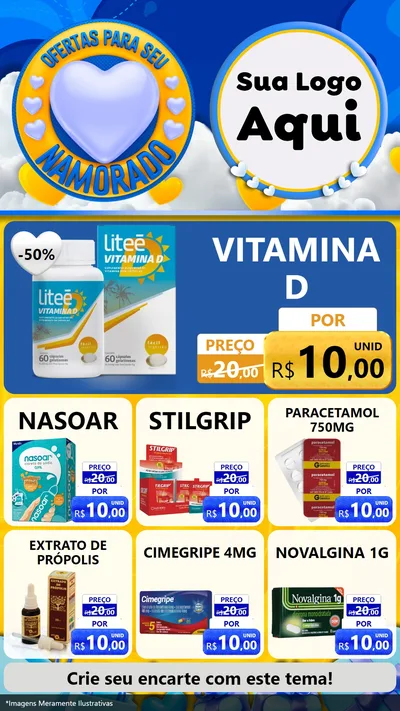 Modelo de Rede Social para Stories com o tema Ofertas Para Seu Namorado para Farmácia