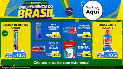 Modelo de TV para TV Horizontal com o tema Especial Independência do Brasil para Higiene Pessoal