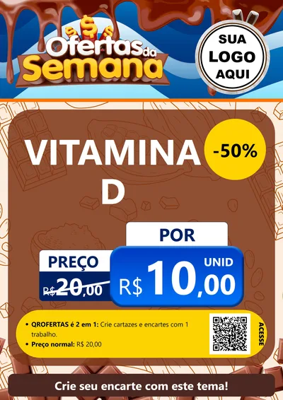 Modelo de Cartaz para Cartaz A4 Vertical com o tema Ofertas da Semana - Páscoa para Farmácia