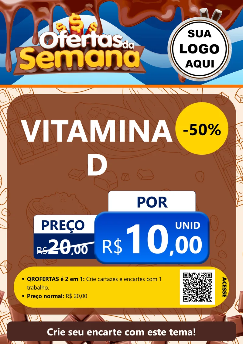 Modelo de Cartaz para Cartaz A4 Vertical com o tema Ofertas da Semana - Páscoa para Farmácia