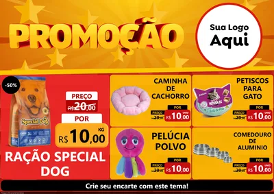 Modelo de Encarte para Encarte A4 Horizontal com o tema Promoção para Pet Shop